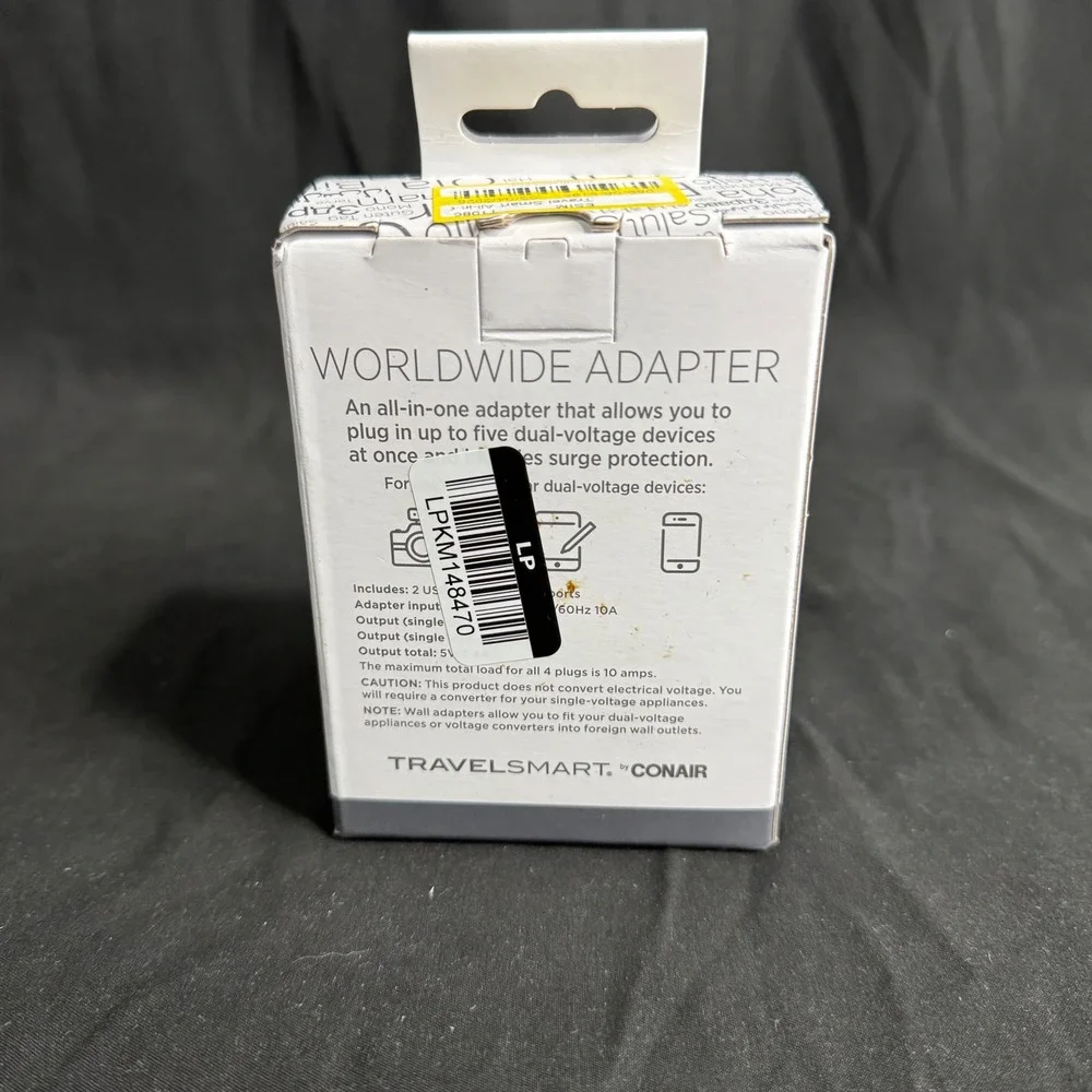 Travel Smart All-in-One Travel Adapter with USB Ports - Black